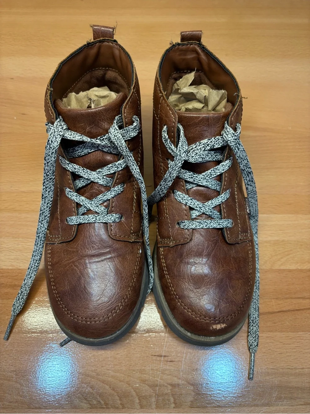 OshKosh B'gosh Brown Lace-Up Kids Boots